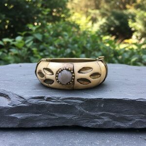Vintage Bone Stone Cuff Bracelet India